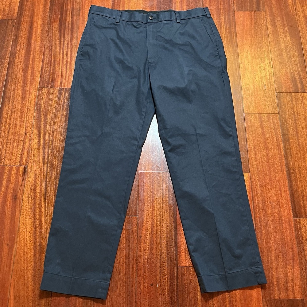 Brooks Brothers Pants Mens 38x30 Navy Blue Advantage Chino Stretch Clark Fit EUC